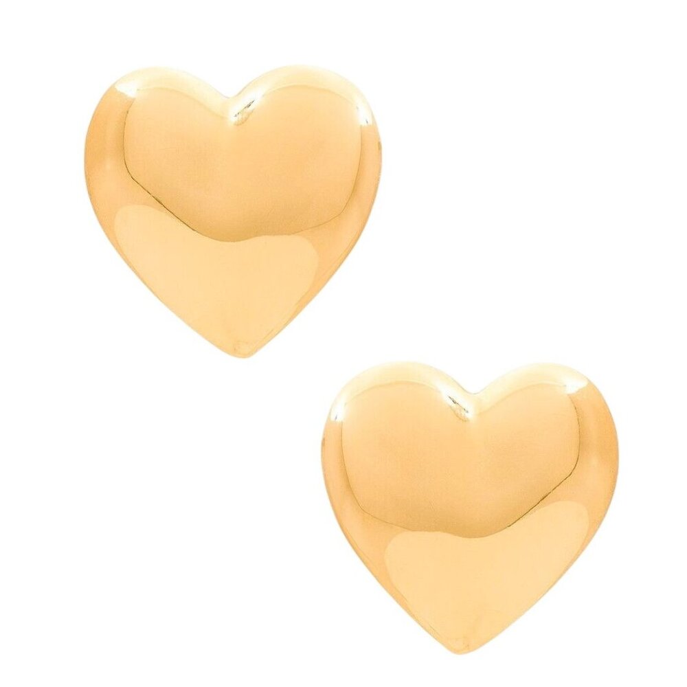 Heaven Mayhem Amour Earrings in Gold New Womens Heart Jewelry